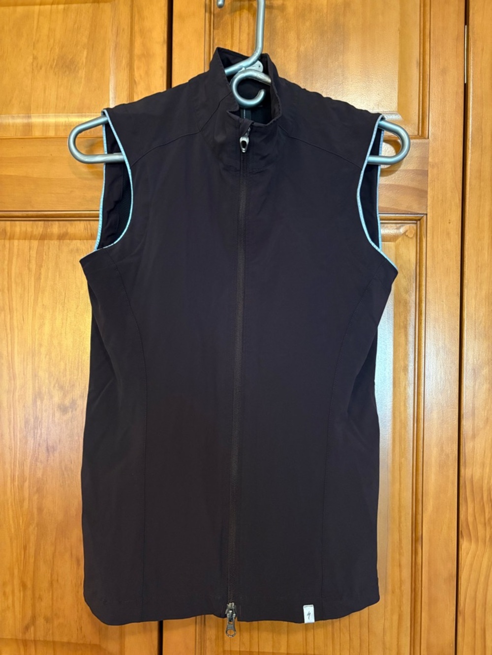 Specialized Black Sleeveless Cycling Vest with Light Blue Trim